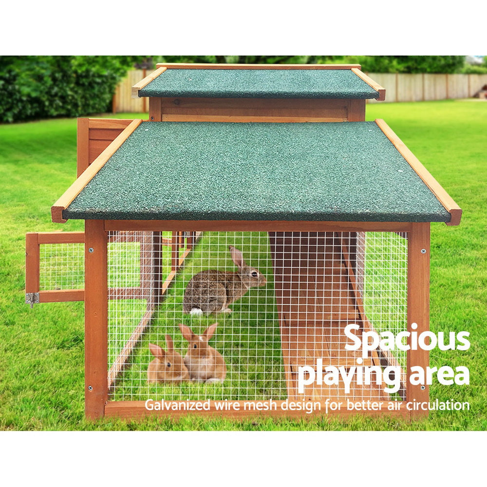 i.Pet Chicken Coop Rabbit Hutch 169cm x 52cm x 72cm Large Chicken Coop Wooden House Run Cage - view 5