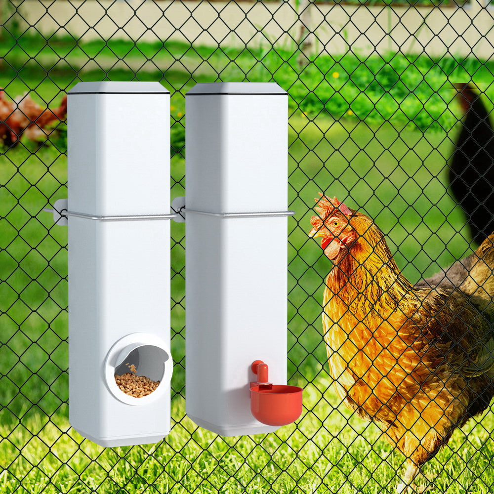 Giantz Chicken Feeder 4L Water Dispenser Automatic Waterer - view 7
