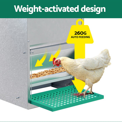Giantz Automatic Chicken Feeder Port Coop Chick Poultry Treadle Self Opening - view 5