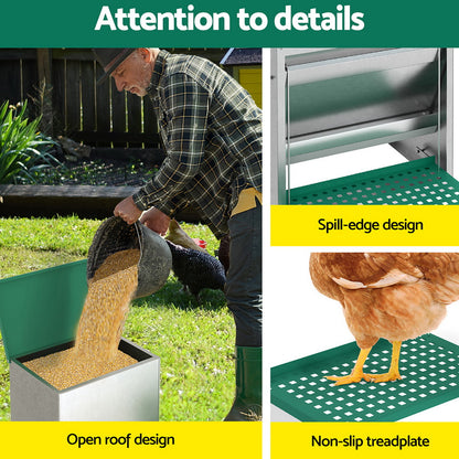 Giantz Automatic Chicken Feeder Port Coop Chick Poultry Treadle Self Opening - view 6