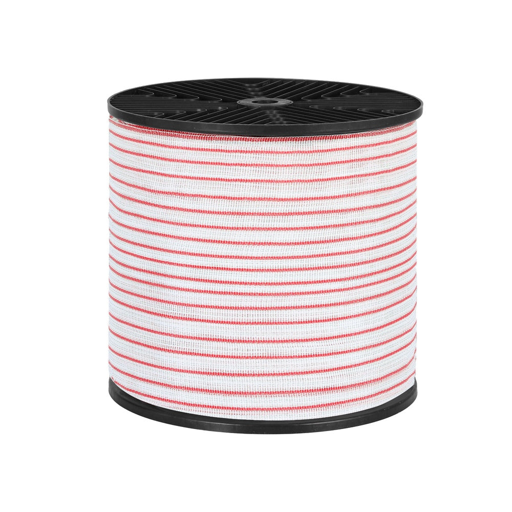 Giantz Electric Fence Tape Polytape 400M Electric Fence Wire Red White - view 3