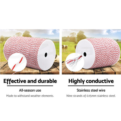 Giantz Electric Fence Poly Wire 1000M - view 5