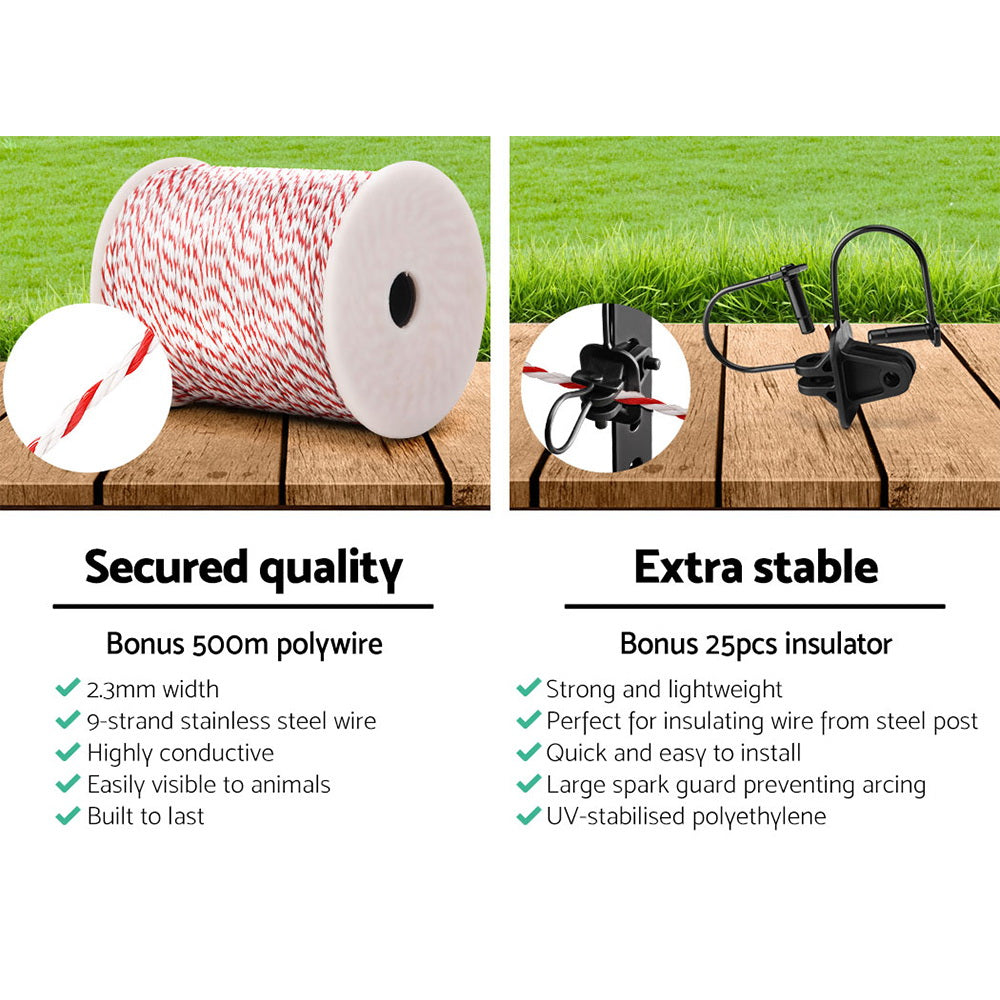 Giantz Electric Fence Poly Wire 500M Insulator - view 6