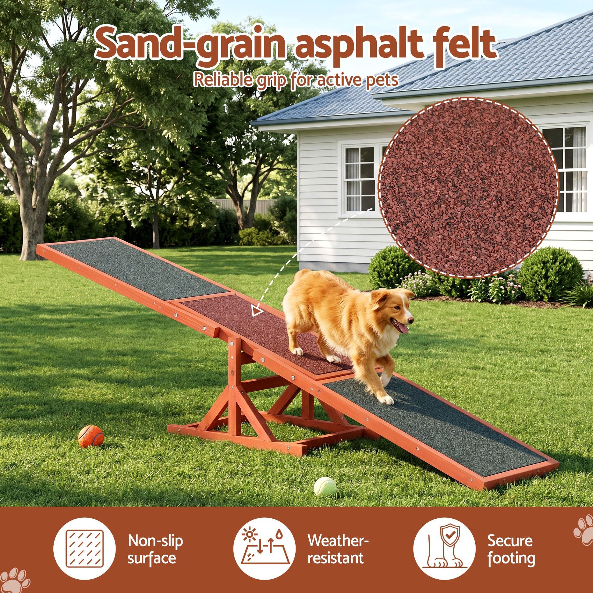 i.Pet Dog Agility Equipment Pet Seesaw Obedience Training Puppy Obstacle Outdoor Play 180cm - view 5