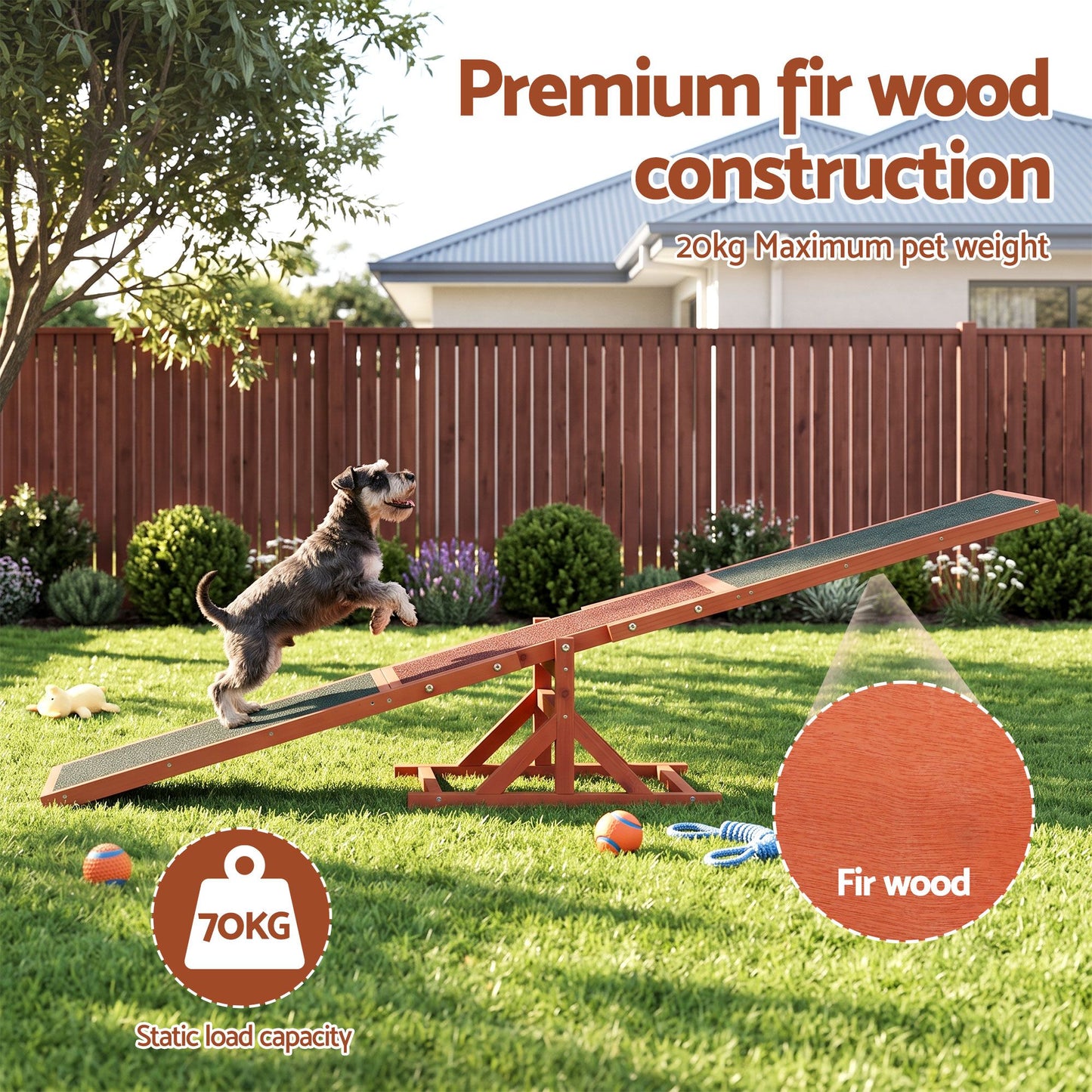 i.Pet Dog Agility Equipment Pet Seesaw Obedience Training Puppy Obstacle Outdoor Play 180cm - view 6