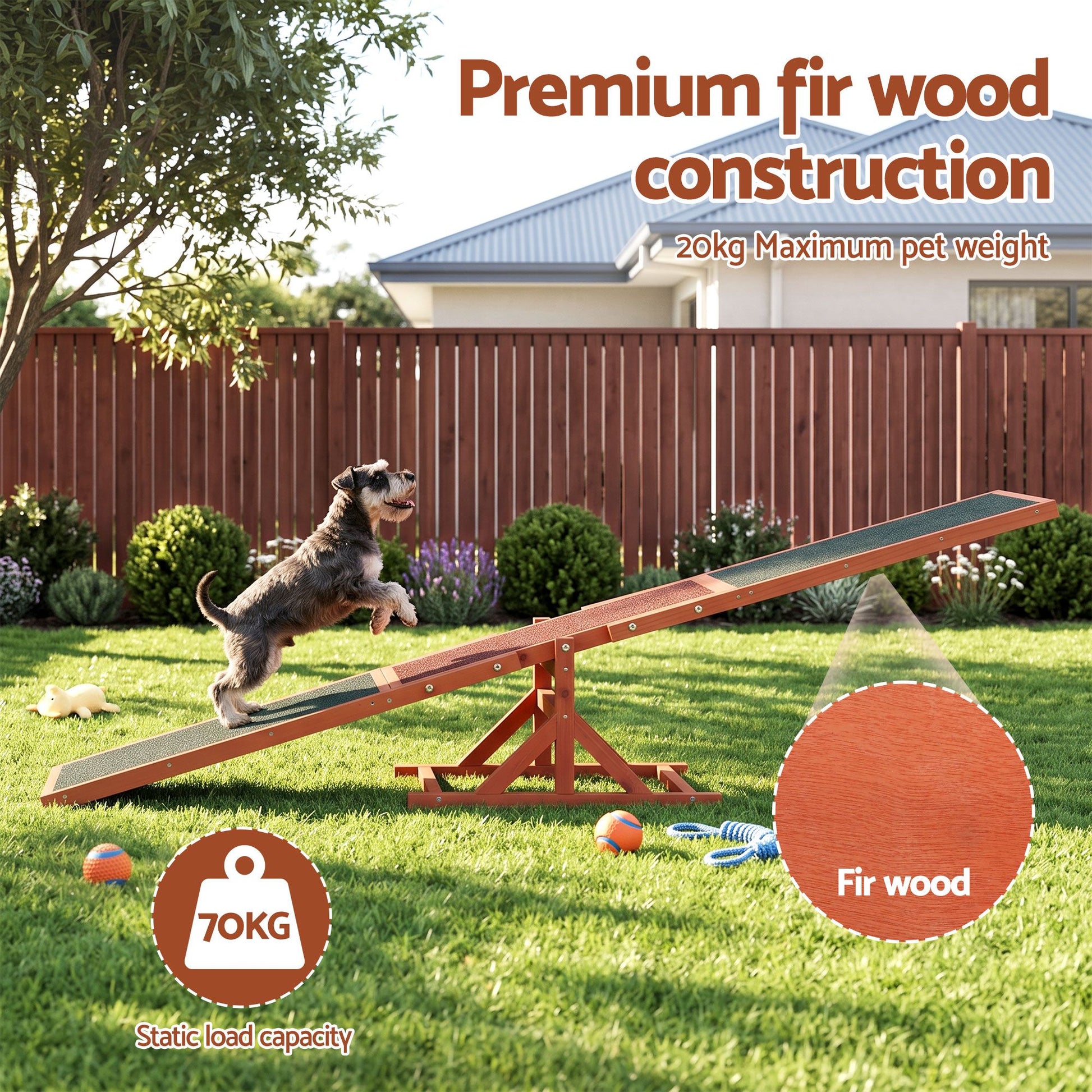 i.Pet Dog Agility Equipment Pet Seesaw Obedience Training Puppy Obstacle Outdoor Play 180cm - view 6