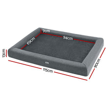 i.Pet Pet Bed Dog Cat Extra Large Calming Soft Sofa Cushion Egg Crate Washable Grey - view 2