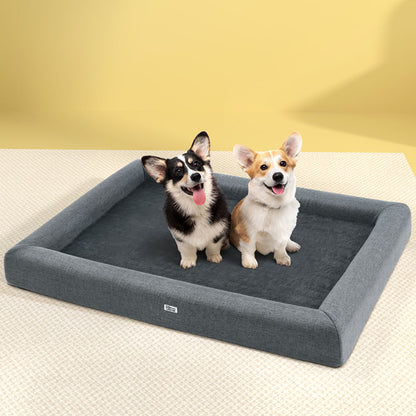 i.Pet Pet Bed Dog Cat Extra Large Calming Soft Sofa Cushion Egg Crate Washable Grey - view 7