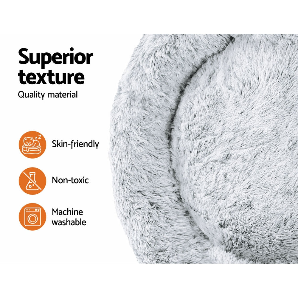 i.Pet Pet Bed Dog Cat 110cm Calming Extra Large Soft Plush Light Charcoal - view 4