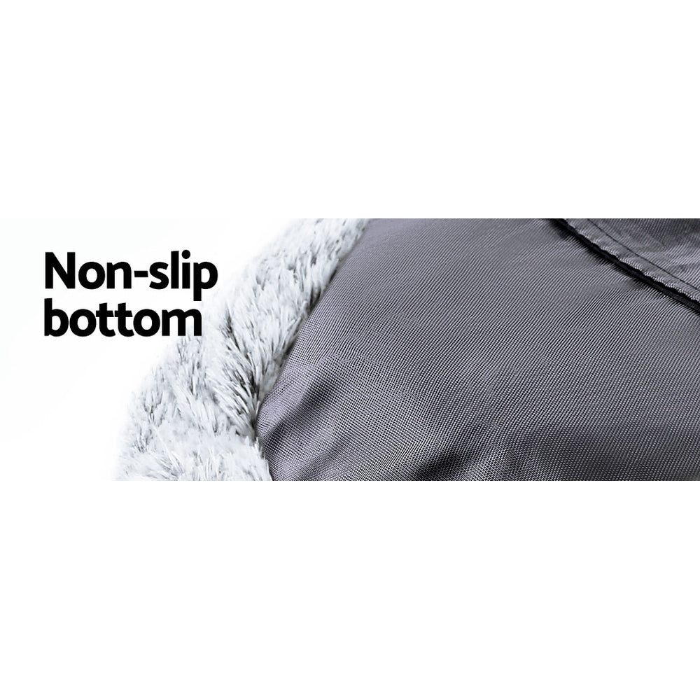 i.Pet Pet Bed Dog Cat 110cm Calming Extra Large Soft Plush Light Charcoal - view 6