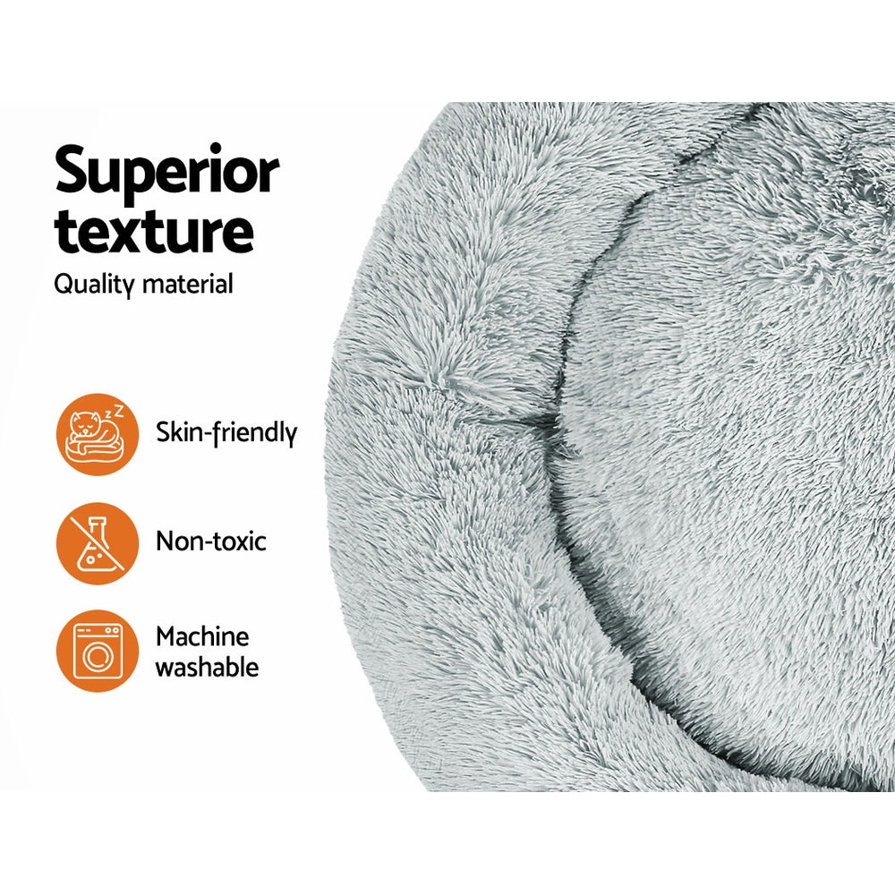 i.Pet Pet Bed Dog Cat 110cm Calming Extra Large Soft Plush Light Grey - view 4