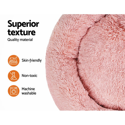 i.Pet Pet Bed Dog Cat 110cm Calming Extra Large Soft Plush Pink - view 4