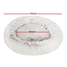 i.Pet Pet Bed Dog Cat 110cm Calming Extra Large Soft Plush White Brown - view 2