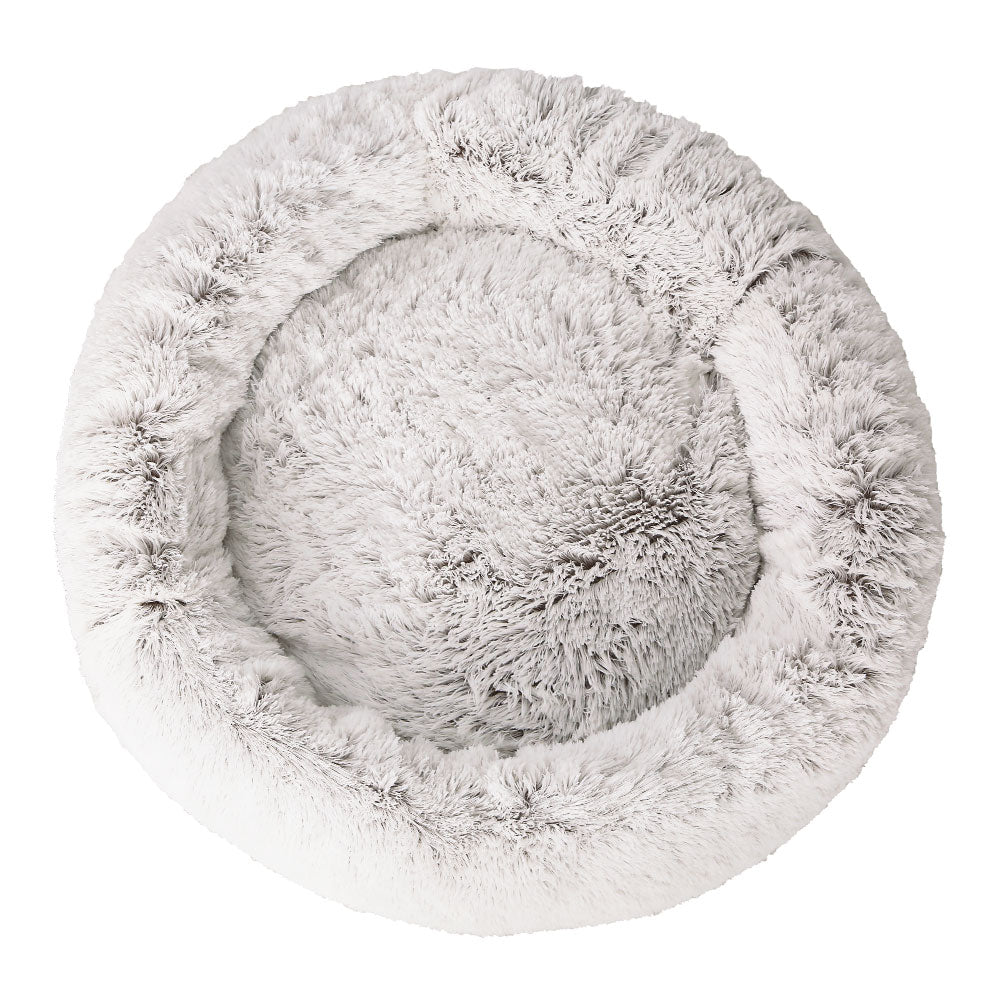 i.Pet Pet Bed Dog Cat 110cm Calming Extra Large Soft Plush White Brown - view 3