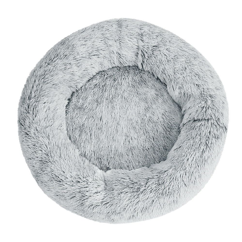 i.Pet Pet Bed Dog Cat 90cm Large Calming Soft Plush Light Charcoal - view 3