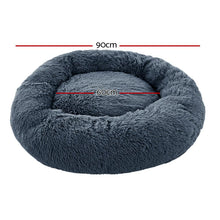 i.Pet Pet Bed Dog Cat 90cm Large Calming Soft Plush Bed Dark Grey - view 2