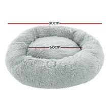 i.Pet Pet Bed Dog Cat 90cm Large Calming Soft Plush Light Grey - view 2