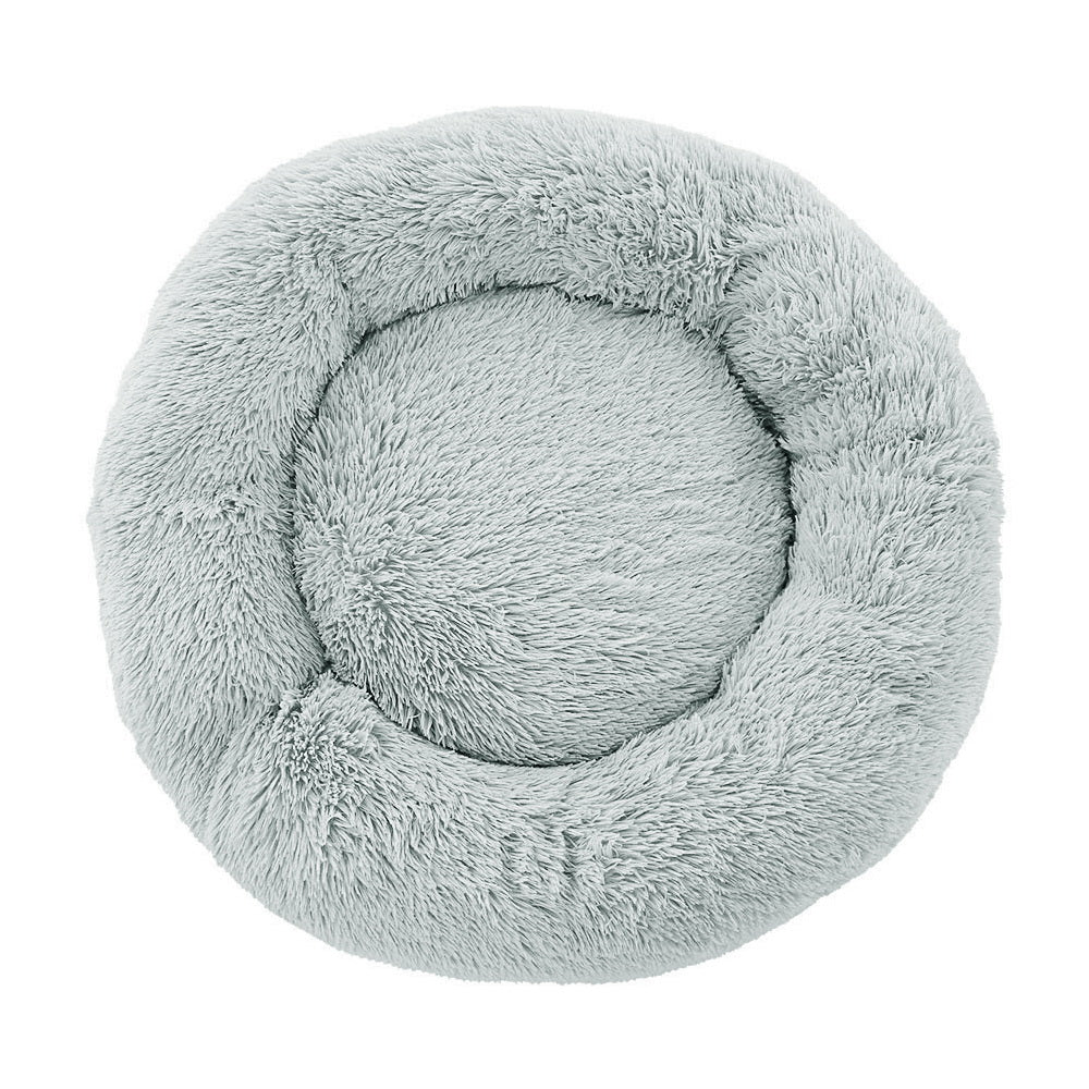 i.Pet Pet Bed Dog Cat 90cm Large Calming Soft Plush Light Grey - view 3