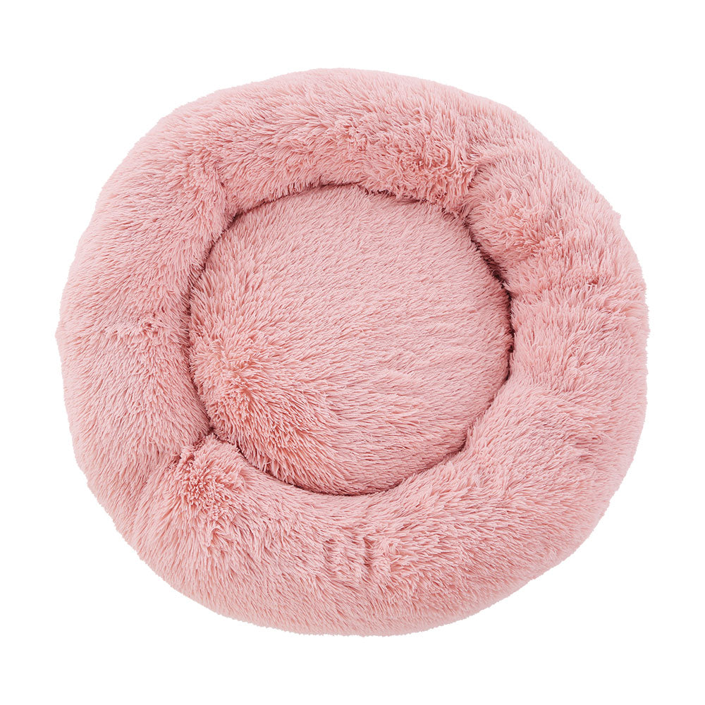 i.Pet Pet Bed Dog Cat 90cm Large Calming Soft Plush Pink - view 3