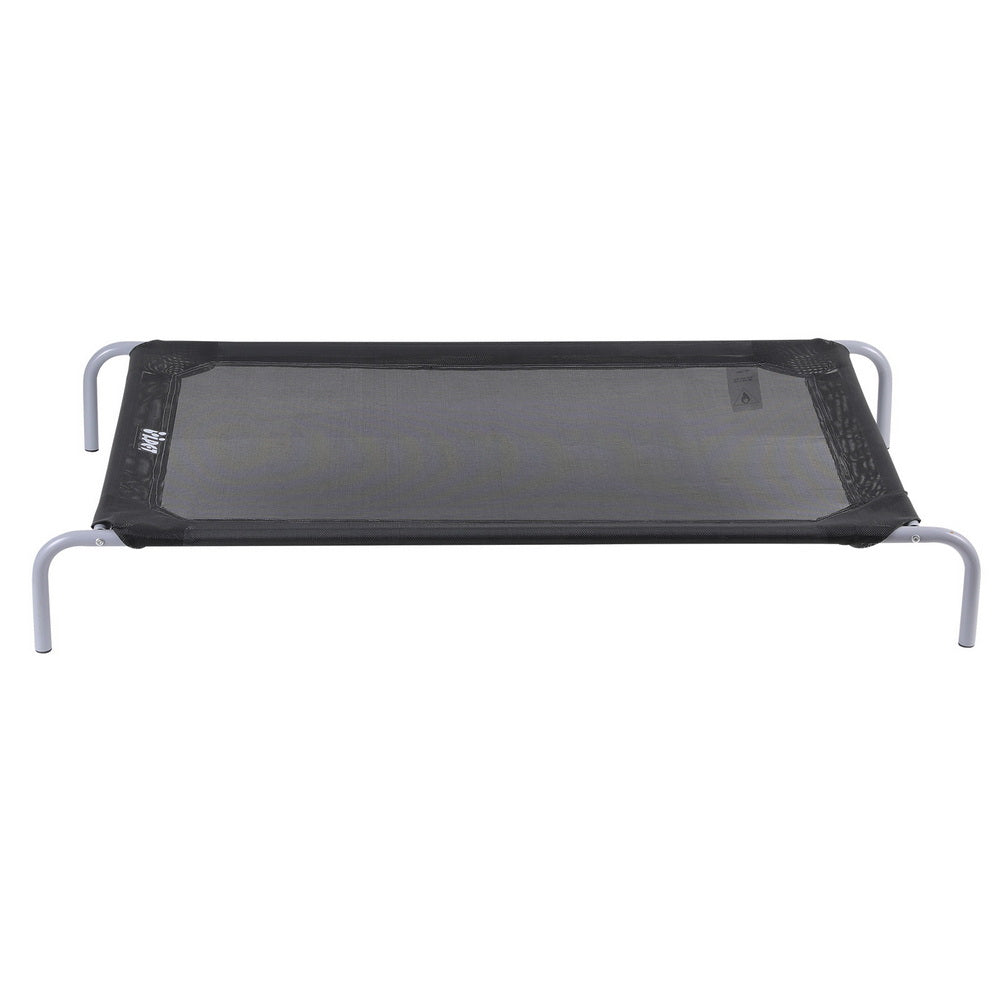 i.Pet Pet Dog Bed Elevated Trampoline Durable Raised Heavy Duty Large Dogs 90x137cm Black - view 3