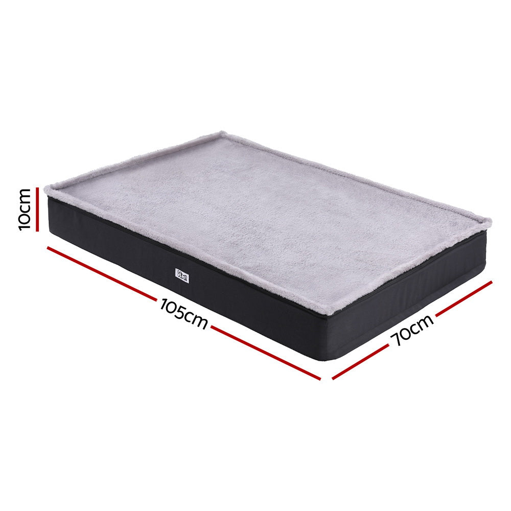 i.Pet Pet Bed Dog Cat Large Calming Soft Sofa Foam Cushion Washable Cover Grey - view 2