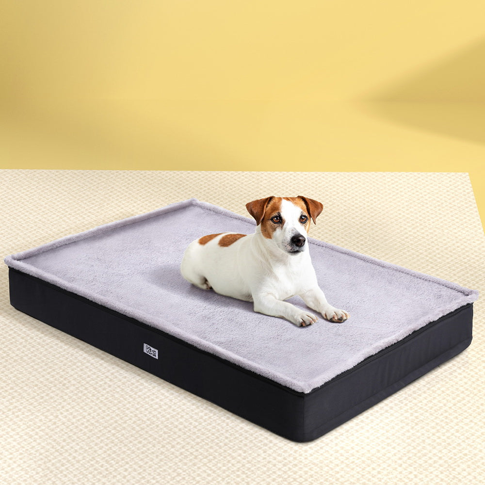 i.Pet Pet Bed Dog Cat Large Calming Soft Sofa Foam Cushion Washable Cover Grey - view 7