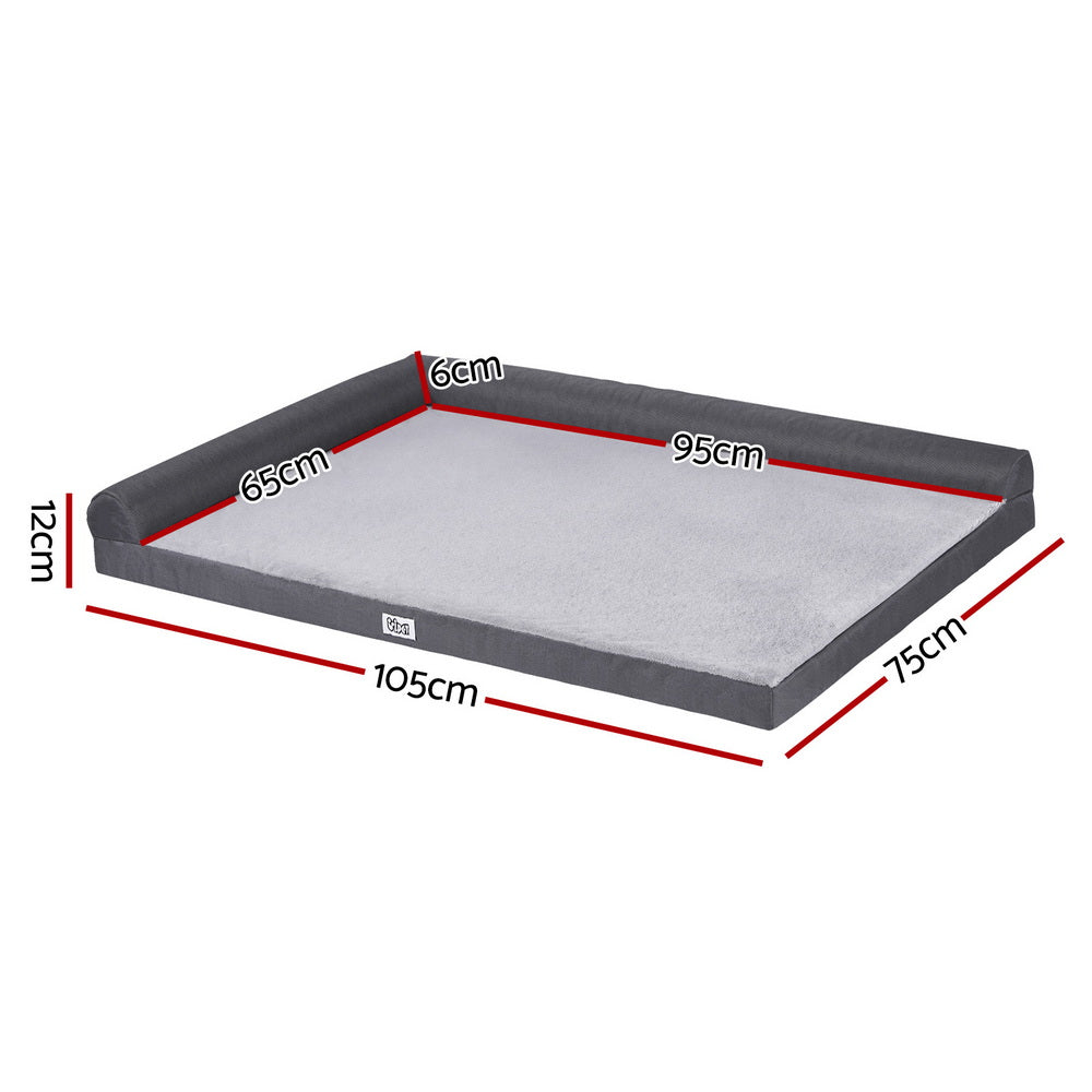 i.Pet Pet Bed Plush Soft Cushion Egg Crate Large Sofa Platform Removable Washable - view 2