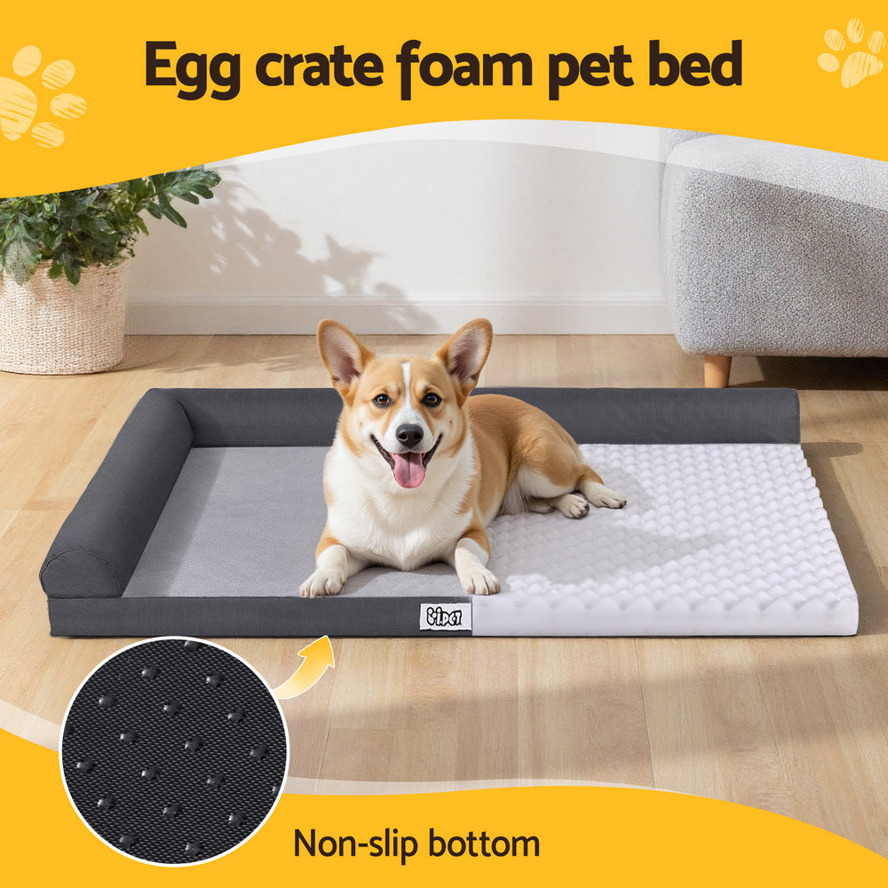 i.Pet Pet Bed Plush Soft Cushion Egg Crate Large Sofa Platform Removable Washable - view 4