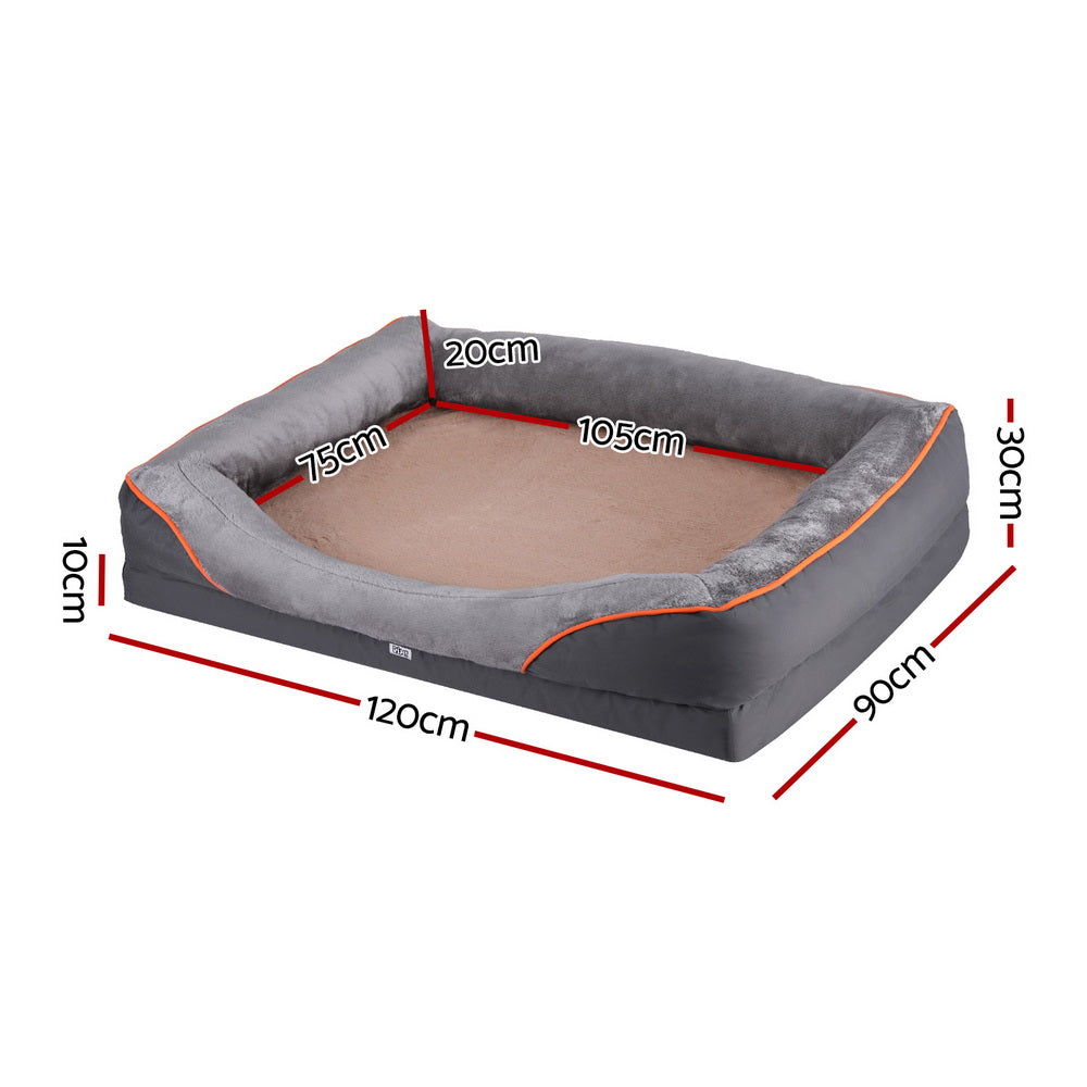 i.Pet Pet Bed Orthopedic Washable Dog Bed Plush Fleece Sofa Cushion Mat - view 2