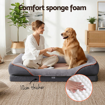 i.Pet Pet Bed Orthopedic Washable Dog Bed Plush Fleece Sofa Cushion Mat - view 4