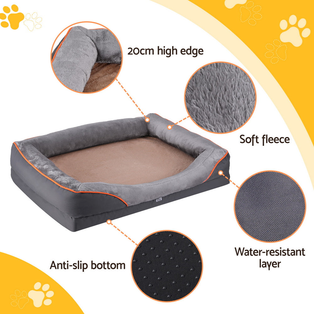 i.Pet Pet Bed Orthopedic Washable Dog Bed Plush Fleece Sofa Cushion Mat - view 5