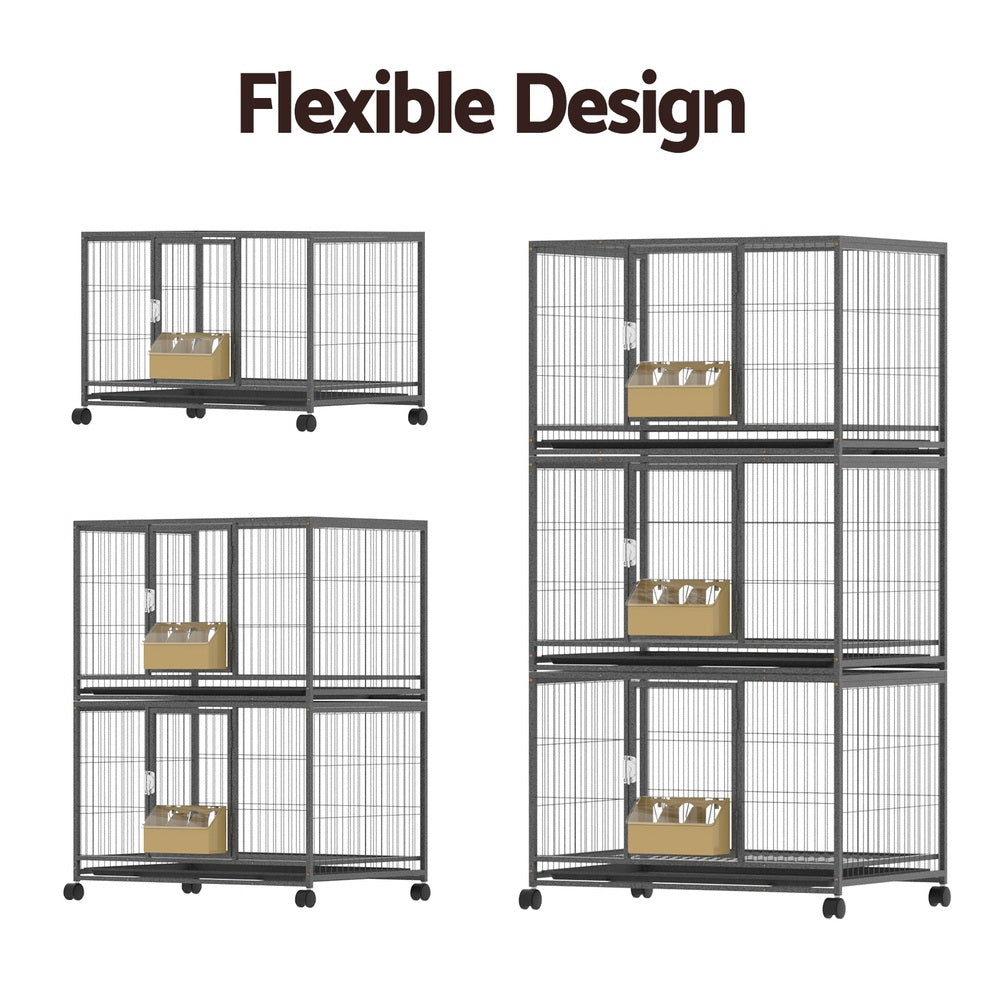 i.Pet Bird Cage Large Bird Cages Aviary Budgie Perch Cage Parrot Pet Stand Wheels - view 5