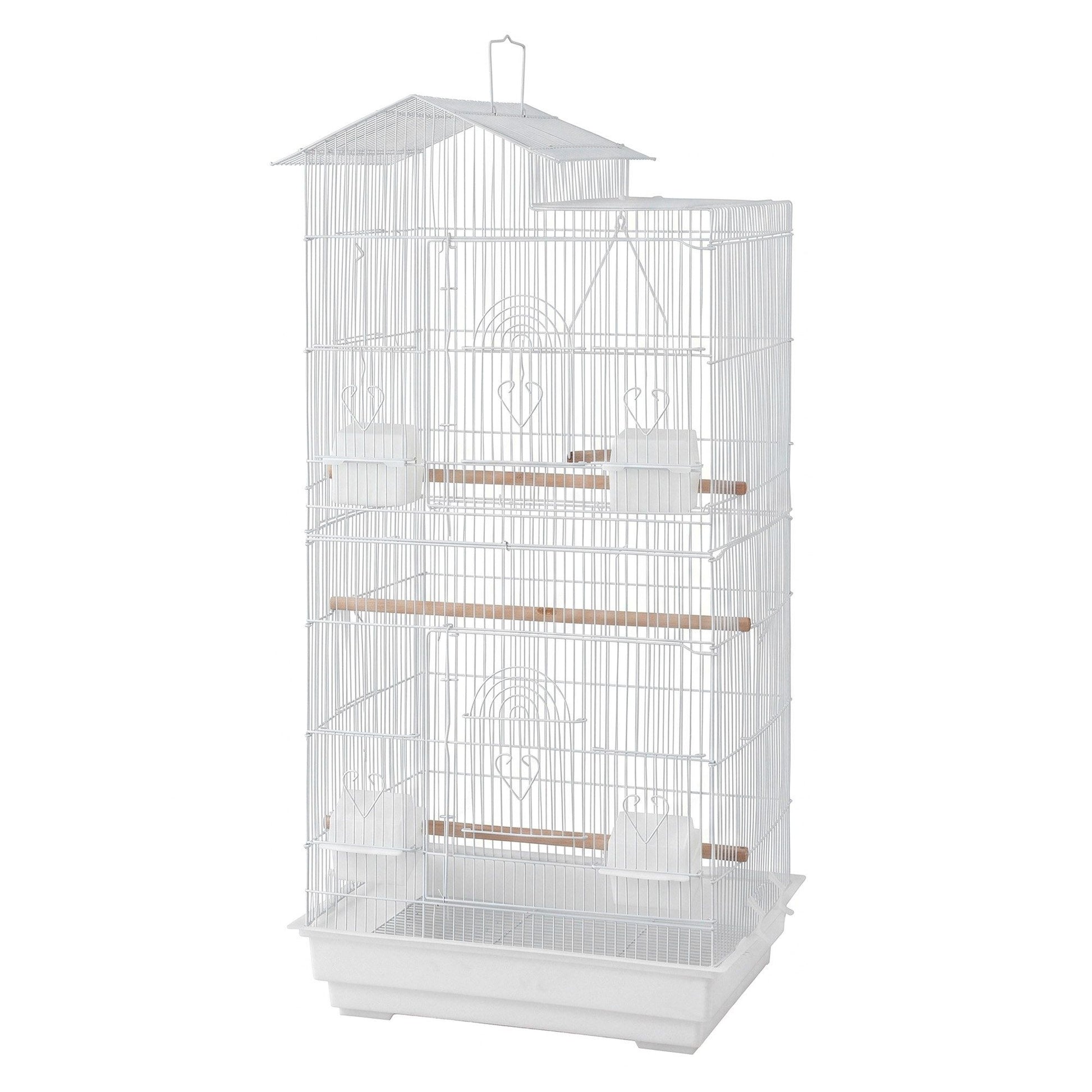 i.Pet 100cm Bird Cage Aviary Parrot Budgie White - view 2