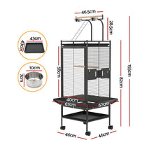 i.Pet Bird Cage Large Cages 155cm Parrot Aviary Stand-Alone Budgie Wheels Castor - view 2
