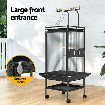 i.Pet Bird Cage Large Cages 155cm Parrot Aviary Stand-Alone Budgie Wheels Castor - view 4