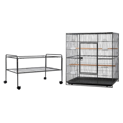 i.Pet Bird Cage Large Cages 160cm Parrot Aviary Stand-Alone Budgie Wheels Castor - view 3