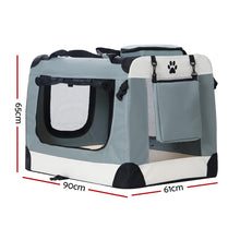 i.Pet Pet Carrier Soft Crate Dog Cat Travel 90x61CM Portable Foldable Car 2XL - view 2
