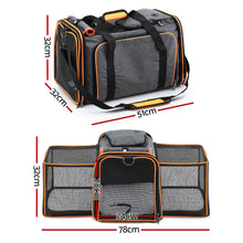 i.Pet Pet Carrier Bag Foldable Expandable Dog Cat Travel Cage Portable Car Kennel - view 2