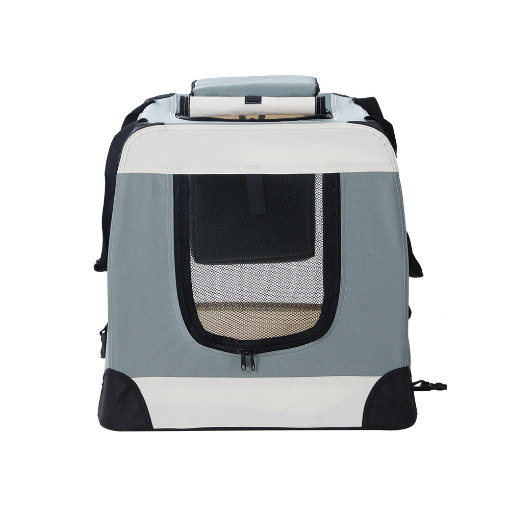 i.Pet Pet Carrier Soft Crate Dog Cat Travel 70x52CM Portable Foldable Car Large - view 4