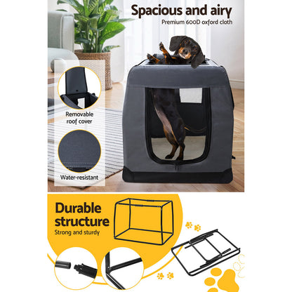 i.Pet Pet Carrier Soft Crate Dog Cat Travel 60x42CM Portable Foldable Car M - view 5