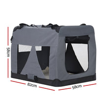 i.Pet Pet Carrier Soft Crate Dog Cat Travel 82x58CM Portable Foldable Car XL - view 2