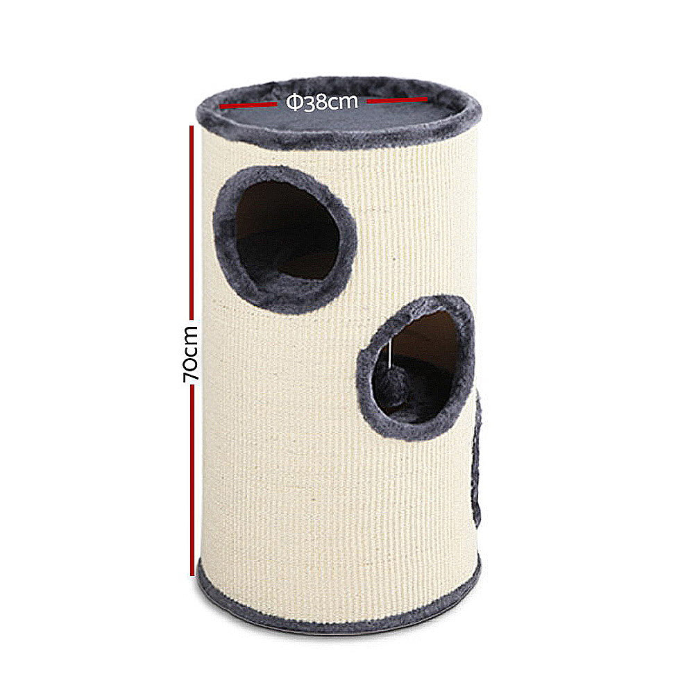 i.Pet Cat Tree 70cm Scratching Post Tower Scratcher Trees Wood Condo House Toys - view 2