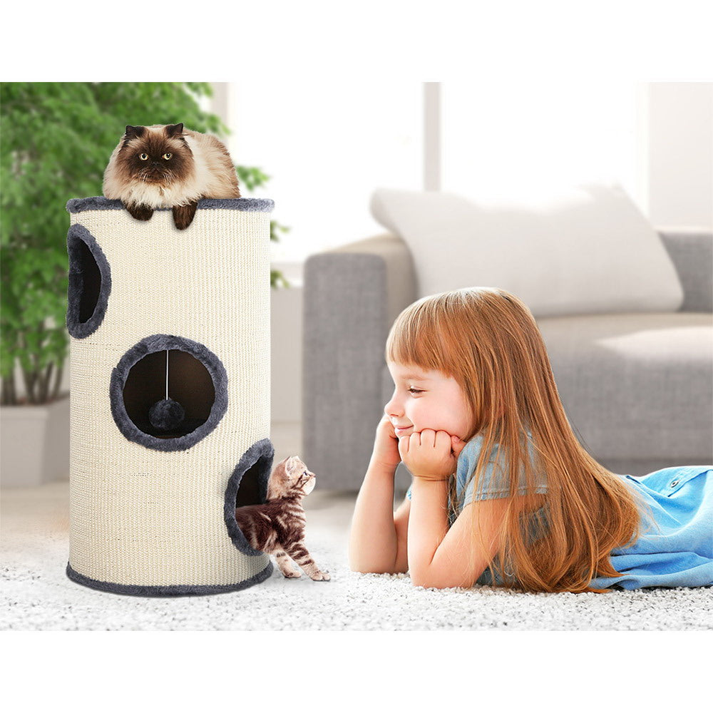 i.Pet Cat Tree 70cm Scratching Post Tower Scratcher Trees Wood Condo House Toys - view 6