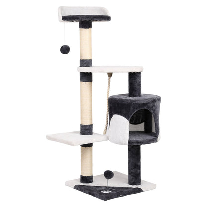 i.Pet Cat Tree 112cm Tower Scratching Post Scratcher Wood Condo House Furniture - view 8