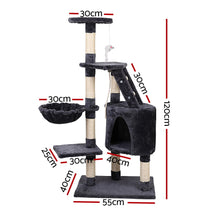 i.Pet Cat Tree 120cm Tower Scratching Post Scratcher Wood Condo House Bed Toys - view 2
