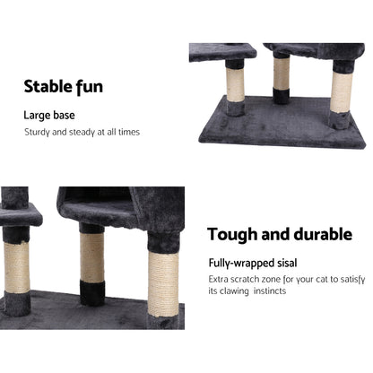 i.Pet Cat Tree 120cm Tower Scratching Post Scratcher Wood Condo House Bed Toys - view 7