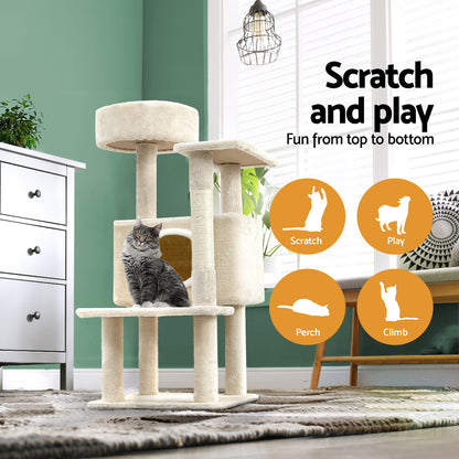 i.Pet Cat Tree 90cm Scratching Post Tower Scratcher Wood Condo House Bed Trees - view 4
