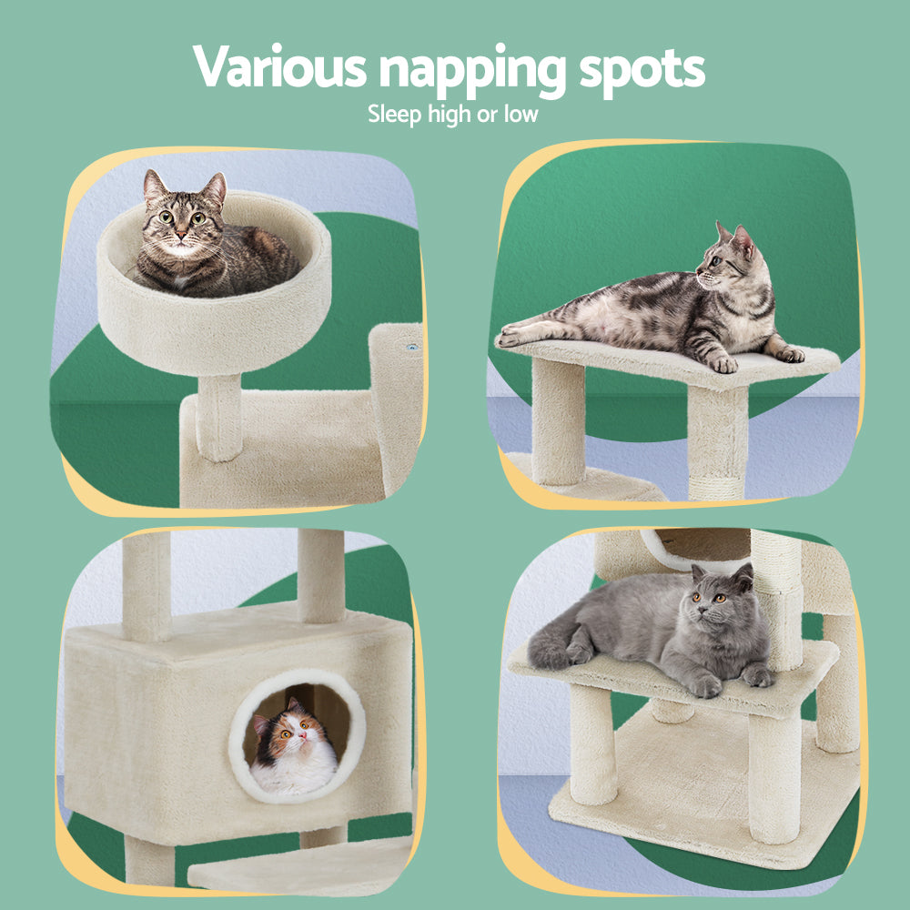 i.Pet Cat Tree 90cm Scratching Post Tower Scratcher Wood Condo House Bed Trees - view 6