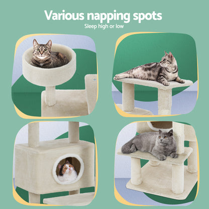i.Pet Cat Tree 90cm Scratching Post Tower Scratcher Wood Condo House Bed Trees - view 6