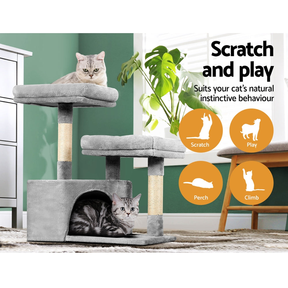 i.Pet Cat Tree 69cm Scratching Post Tower Scratcher Wood Condo House Bed Trees - view 4